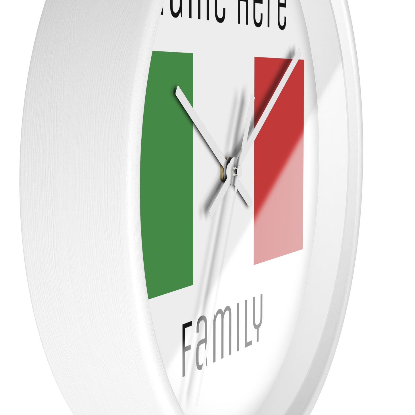 Personalize Your Italy Wall Clock with Your Family Name