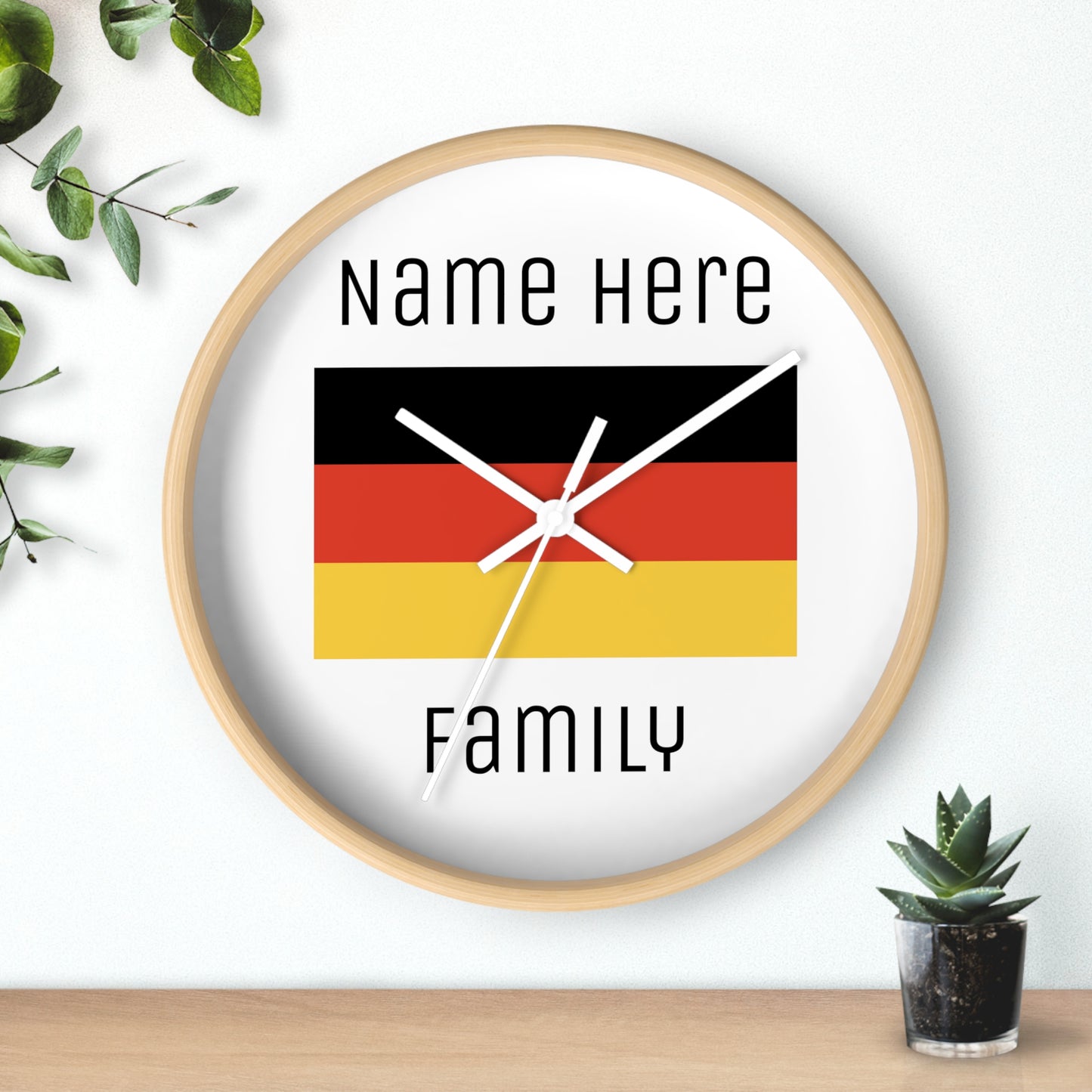 Personalize Your Germany Wall Clock with Your Name