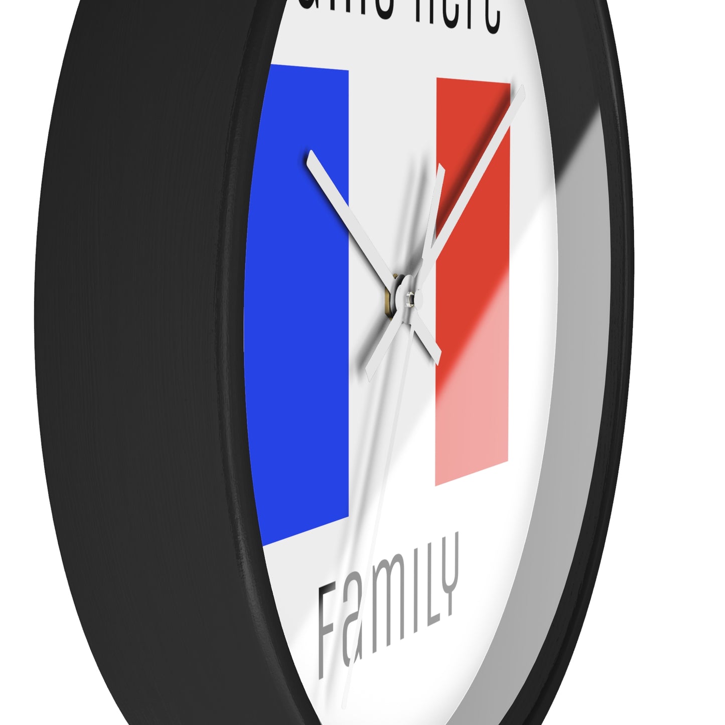Personalize Your France Wall Clock with Your Family Name
