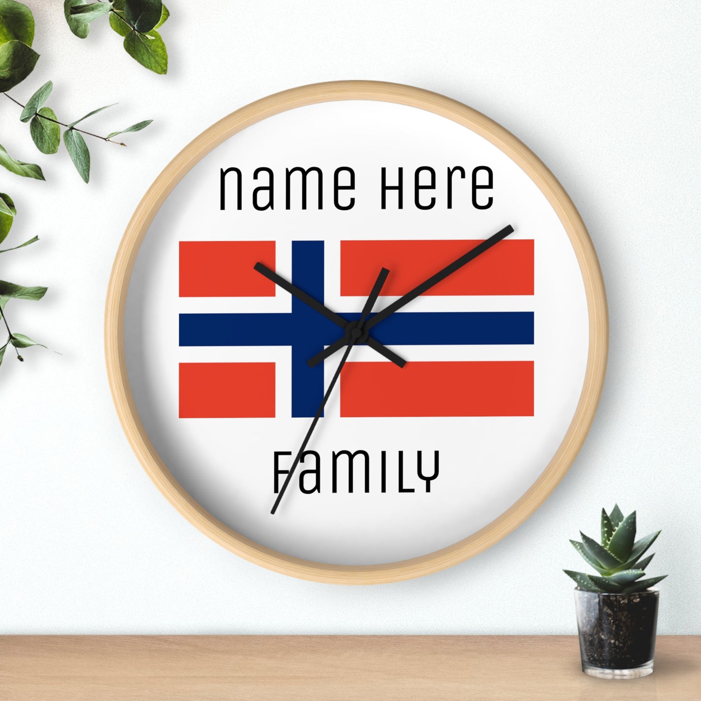 Personalize Your Norway Wall Clock