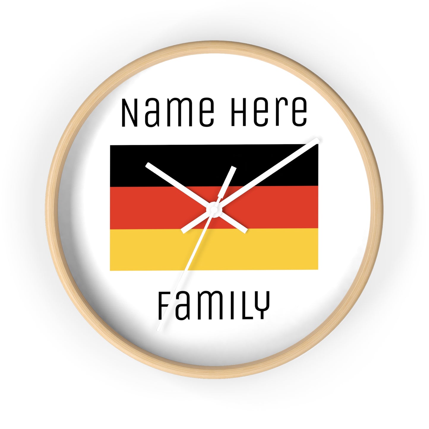 Personalize Your Germany Wall Clock with Your Name