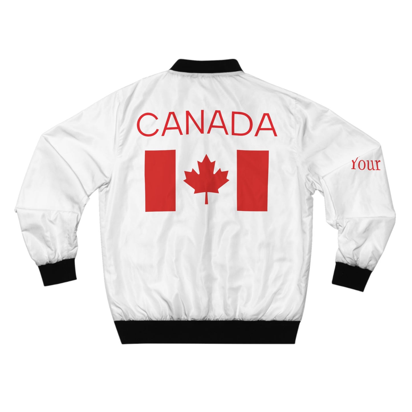 Personalized Canada Men's Bomber Jacket, Canada Flag Jacket, Your Name