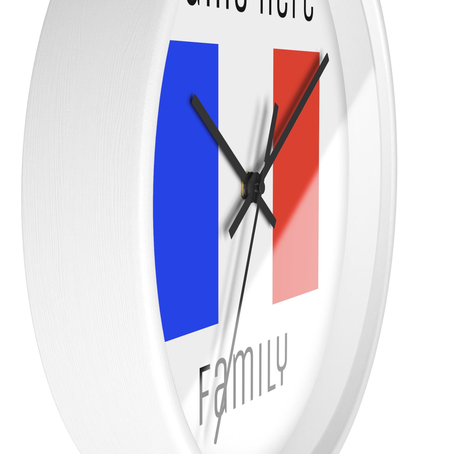 Personalize Your France Wall Clock with Your Family Name