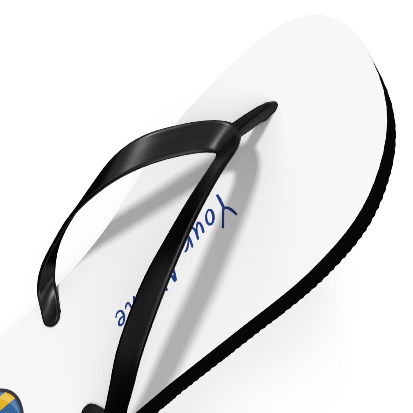 Personalized Swedish Beach, Pool, Walking and Casual Flip Flops - Sweden and Have Your Name Printed