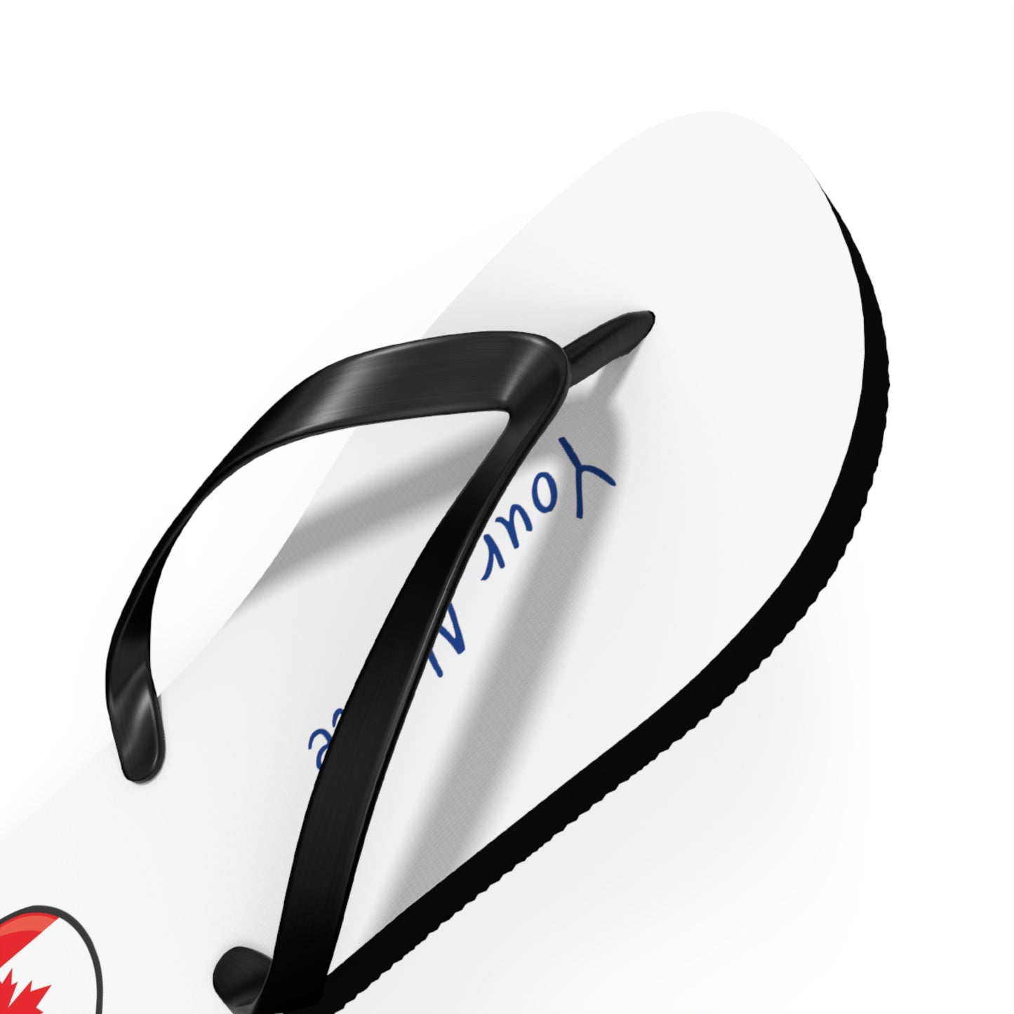 Personalized Canadian Beach, Pool, Walking and Casual Flip Flops - Canada and Have Your Name Printed
