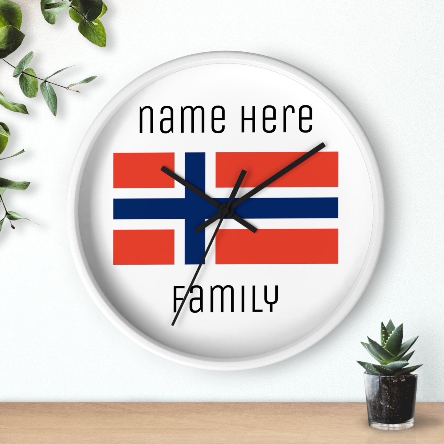 Personalize Your Norway Wall Clock