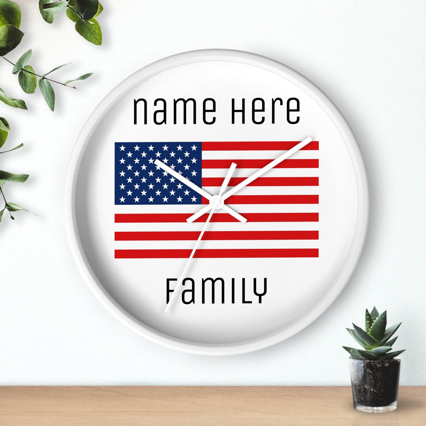 Personalize Your USA Wall Clock