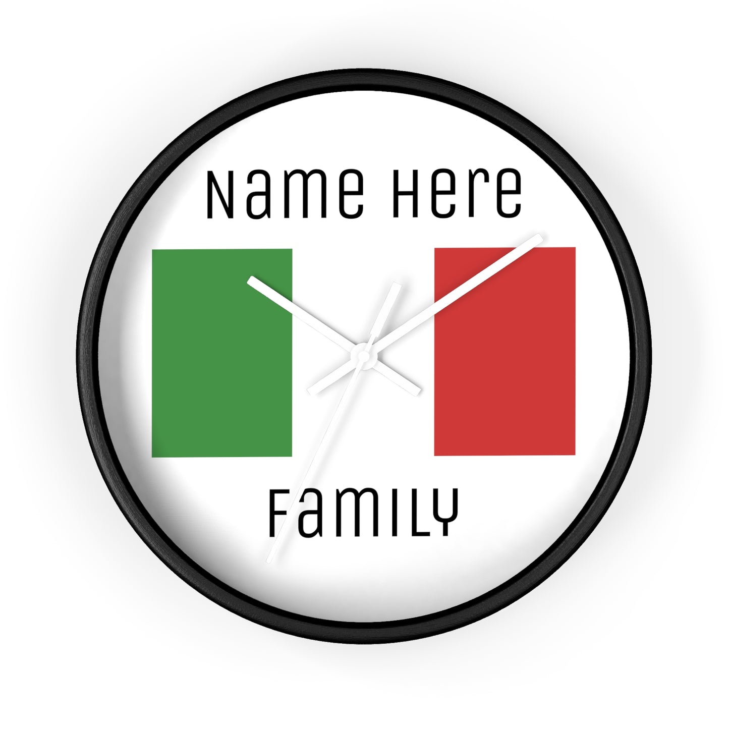 Personalize Your Italy Wall Clock with Your Family Name