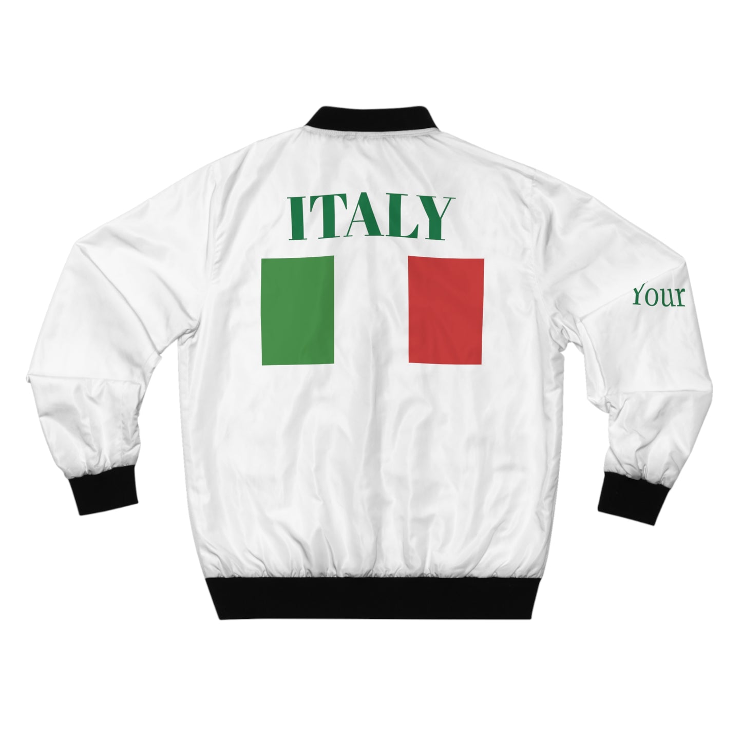 Personalized Italy Men's Bomber Jacket, Italy Flag Jacket, Your Name