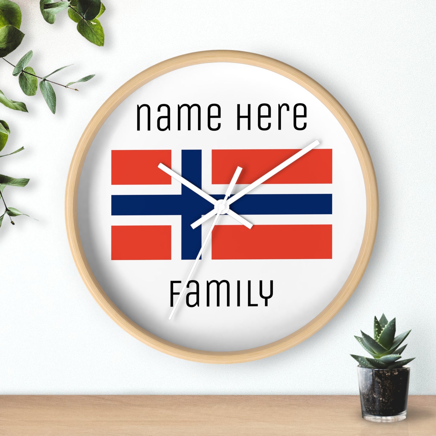 Personalize Your Norway Wall Clock