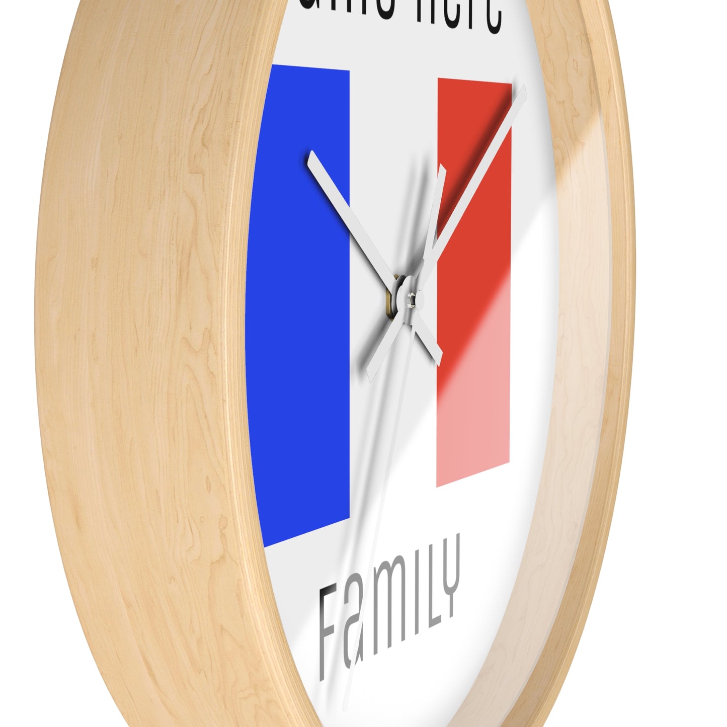 Personalize Your France Wall Clock with Your Family Name