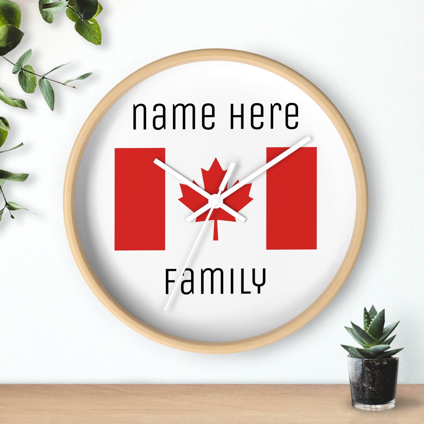 Personalize Your Canada Wall Clock