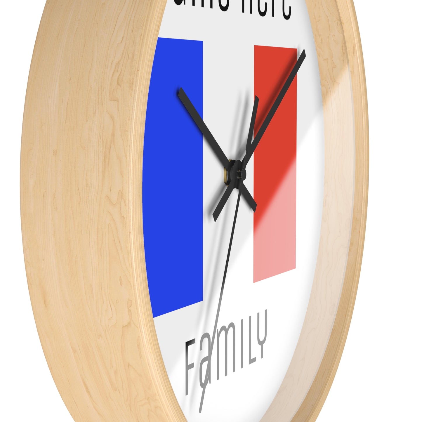 Personalize Your France Wall Clock with Your Family Name