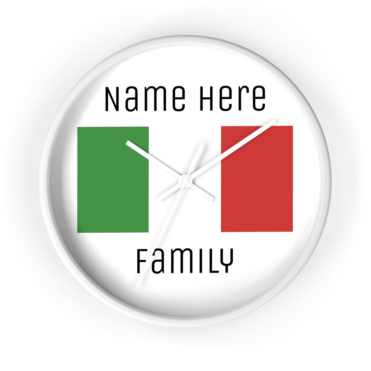 Personalize Your Italy Wall Clock with Your Family Name