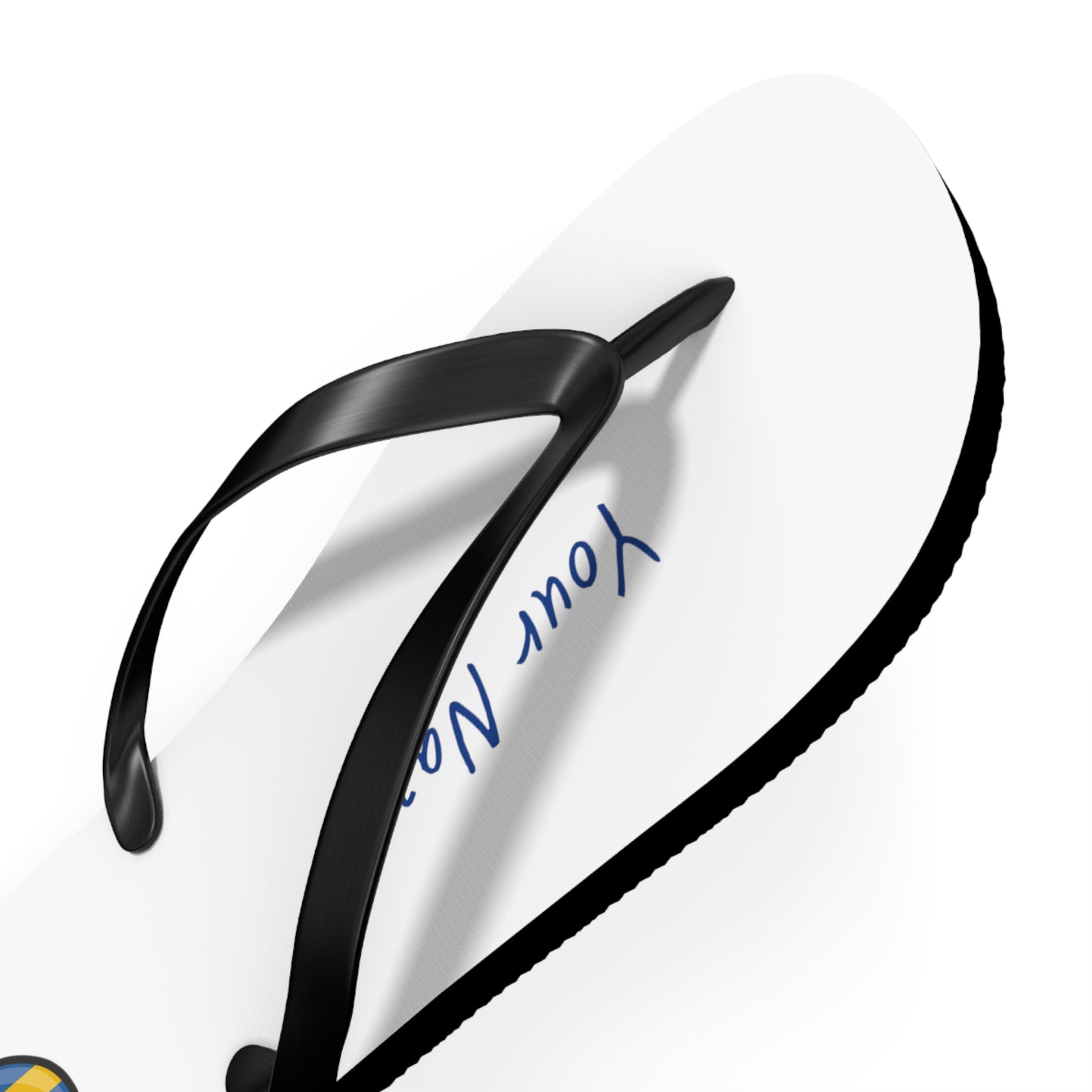 Personalized Swedish Beach, Pool, Walking and Casual Flip Flops - Sweden and Have Your Name Printed