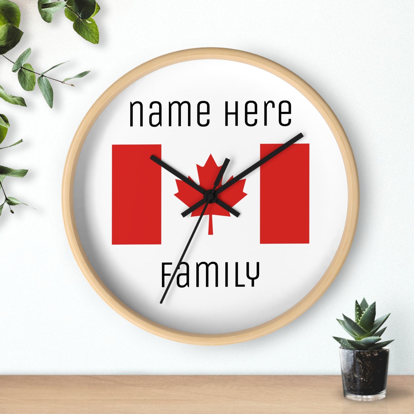 Personalize Your Canada Wall Clock