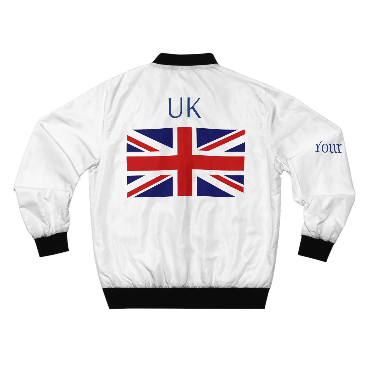 Personalized UK Men's Bomber Jacket, United Kingdom Union Jack Flag Jacket, Your Name