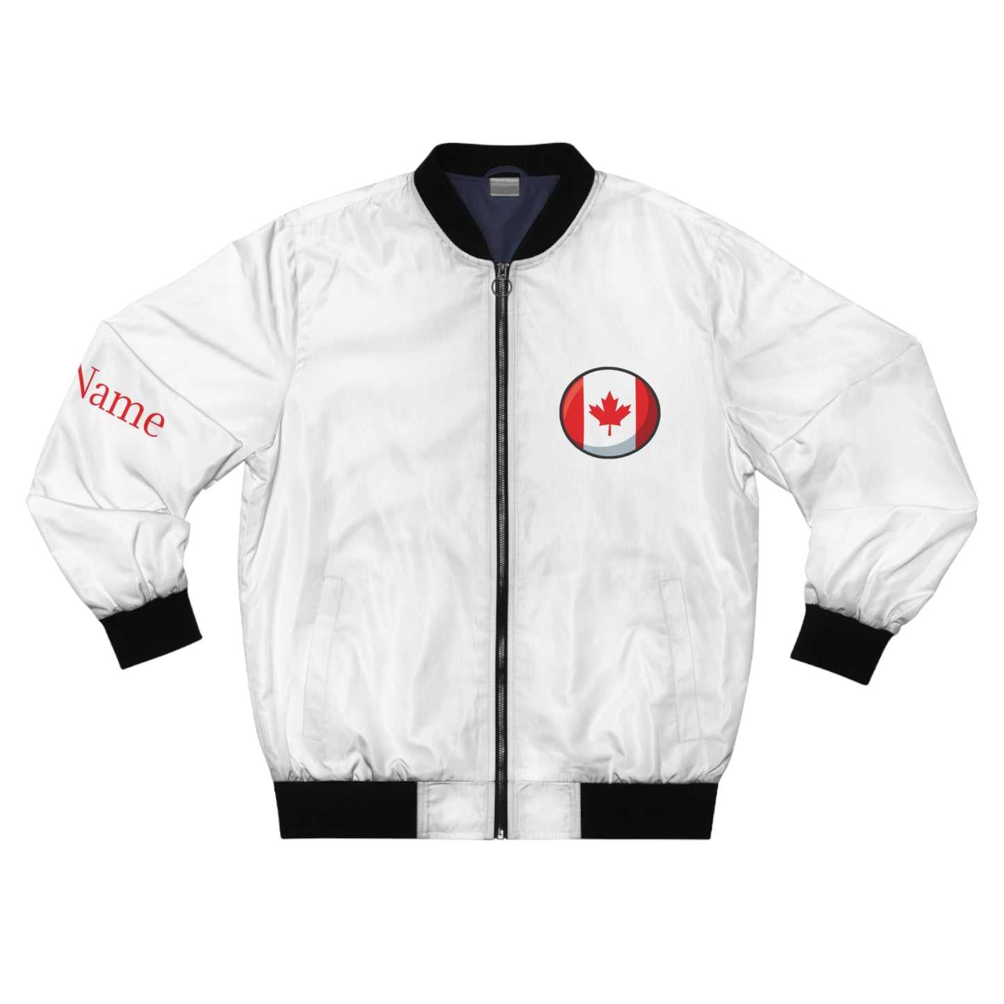 Personalized Canada Men's Bomber Jacket, Canada Flag Jacket, Your Name