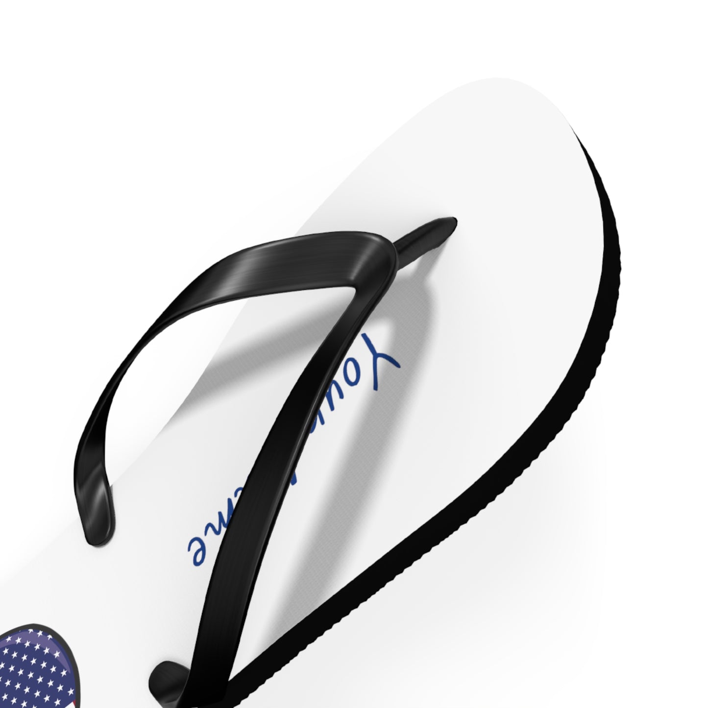 Personalized Name and Country Beach, Pool, Walking and Casual Flip Flops - Select Country and Have Your Name Printed