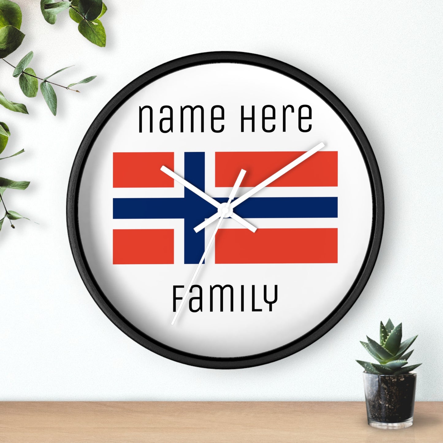 Personalize Your Norway Wall Clock