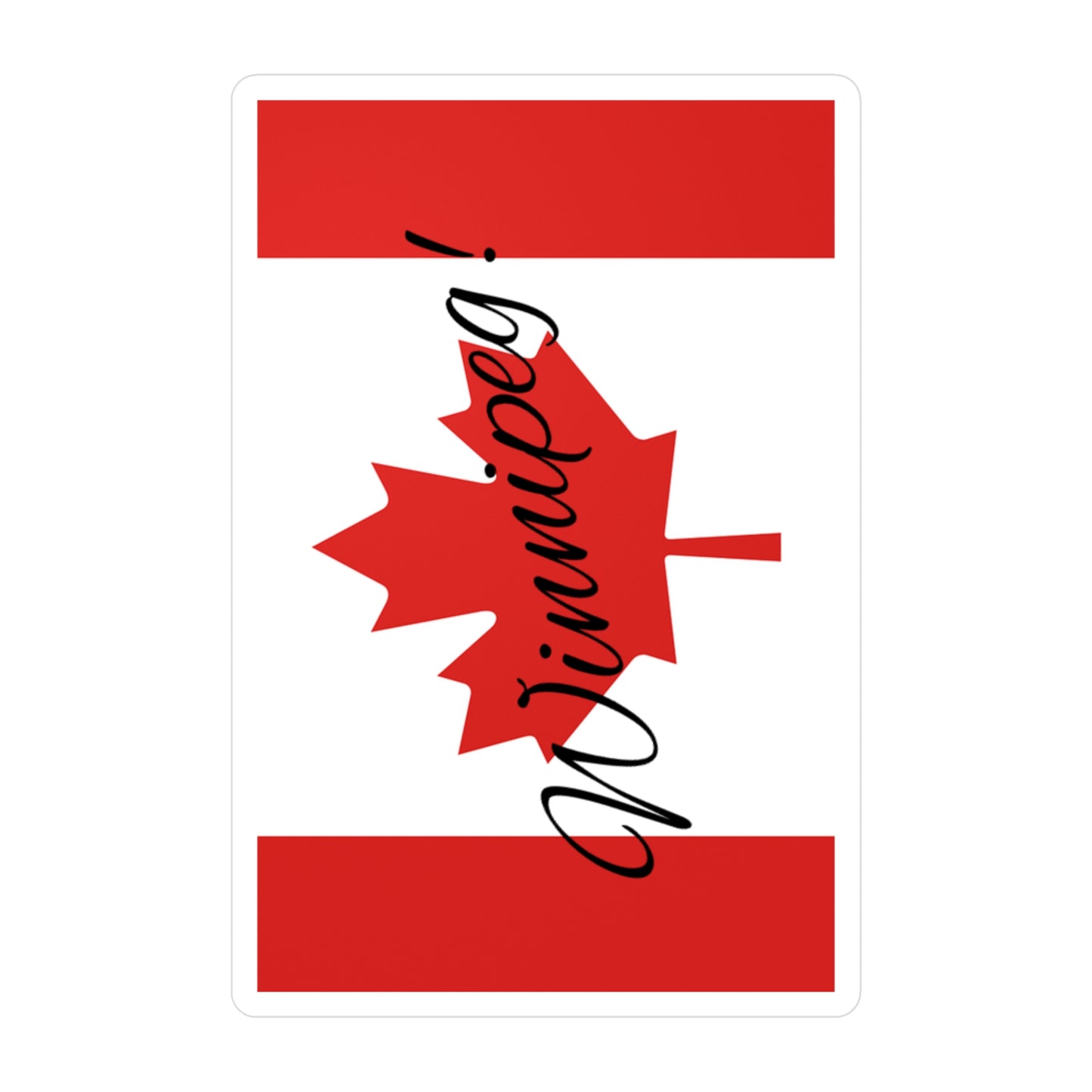 Winnipeg! Canada Flag Kiss-Cut Vinyl Decals