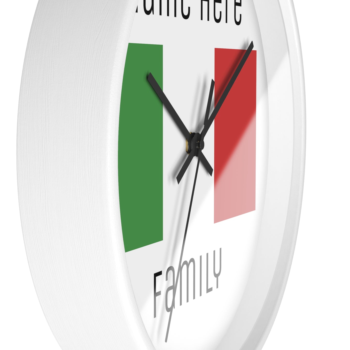 Personalize Your Italy Wall Clock with Your Family Name