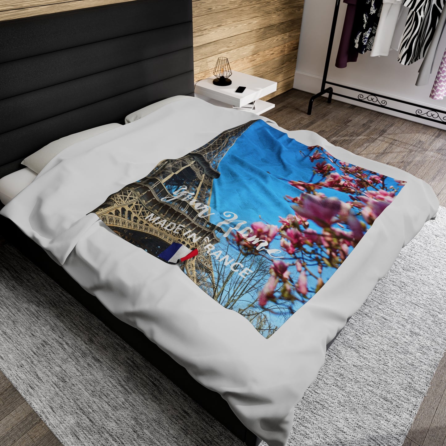 Personalized European Country Scenery Plush Blanket - France