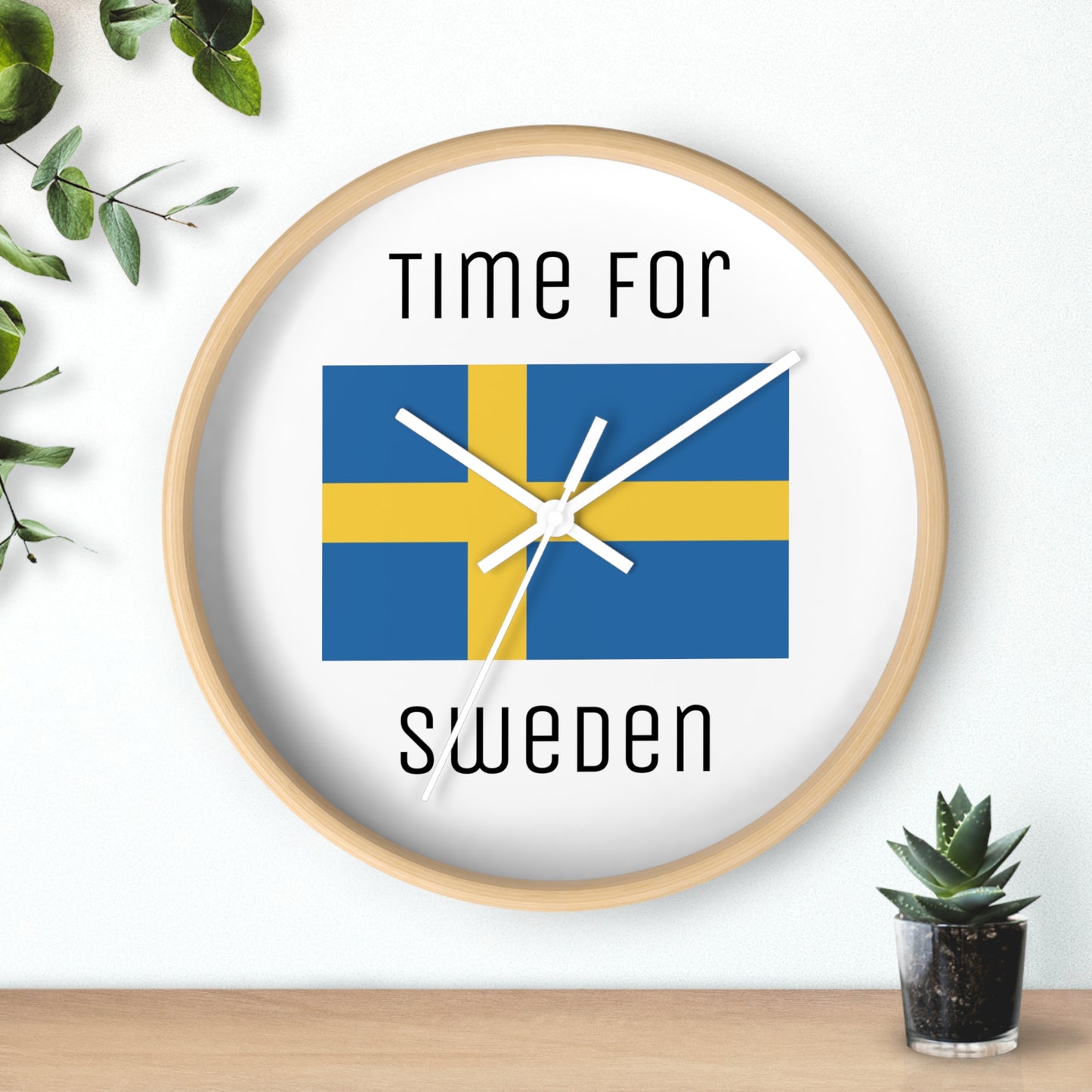 It's Time For Sweden Wall Clock