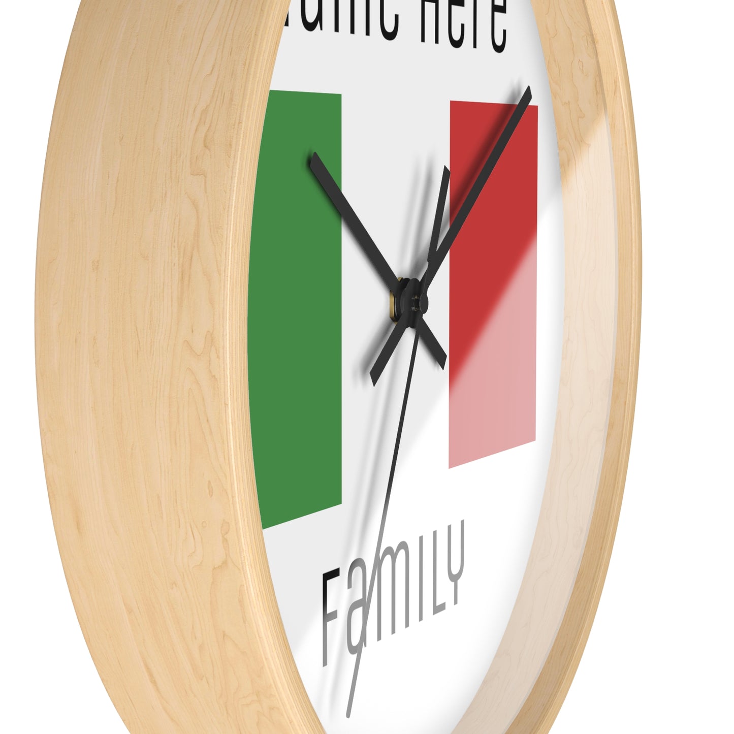 Personalize Your Italy Wall Clock with Your Family Name