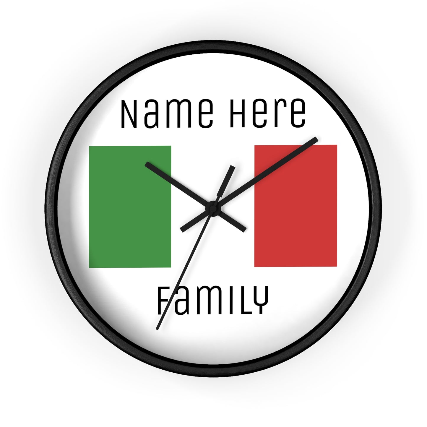 Personalize Your Italy Wall Clock with Your Family Name