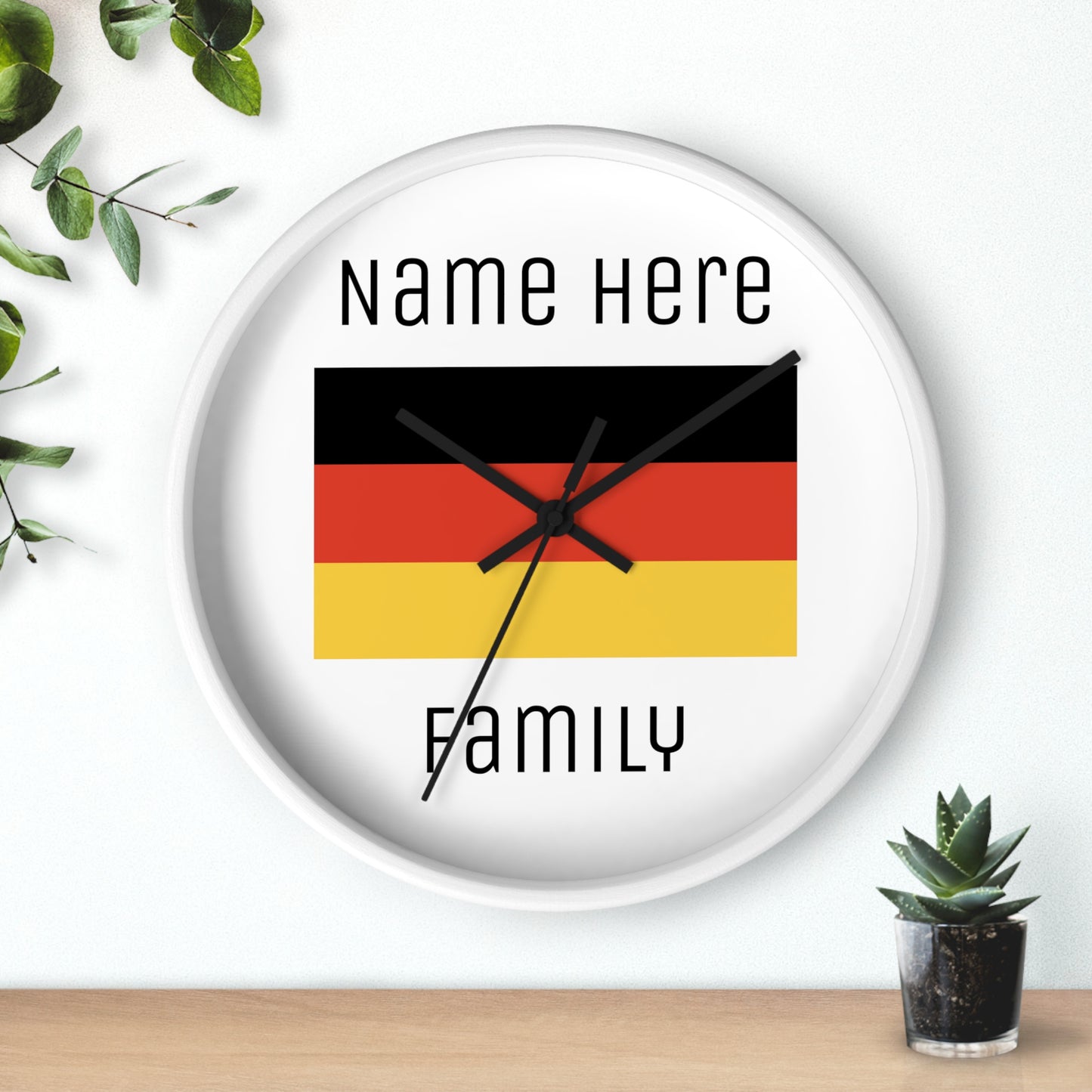 Personalize Your Germany Wall Clock with Your Name