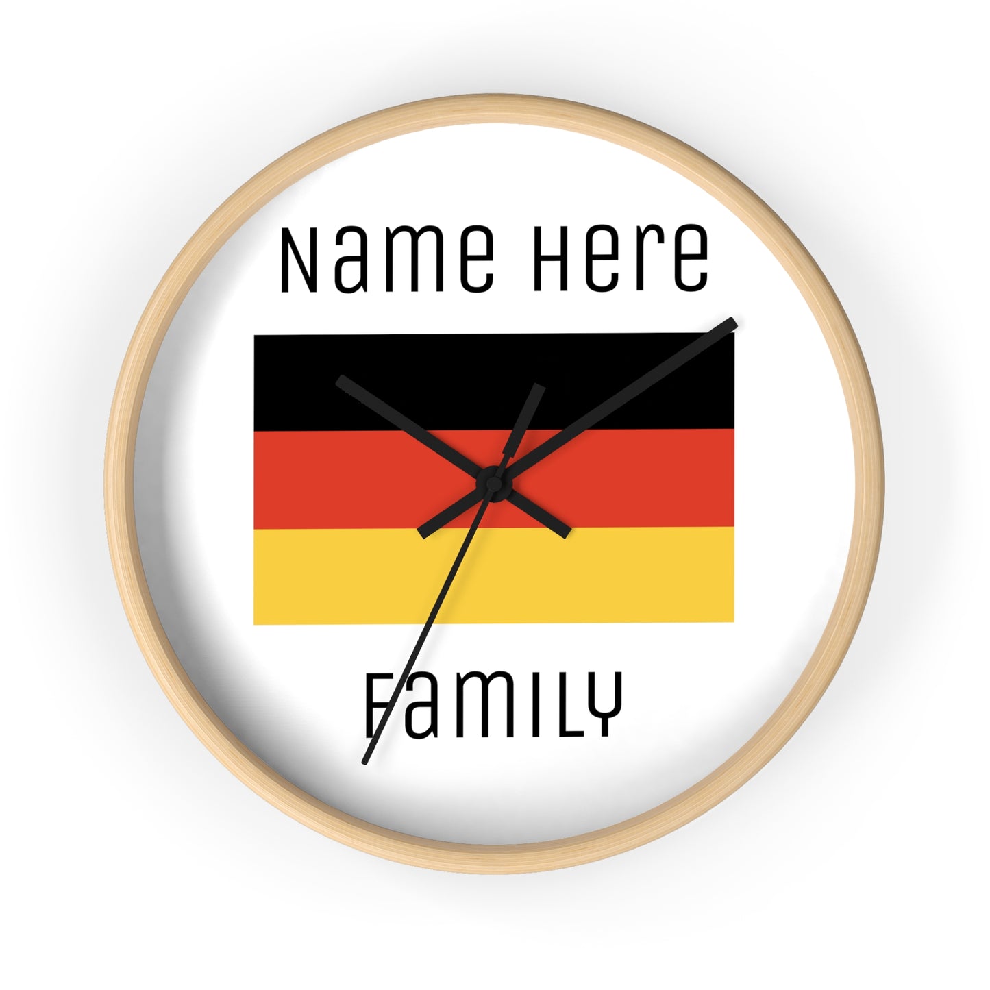 Personalize Your Germany Wall Clock with Your Name