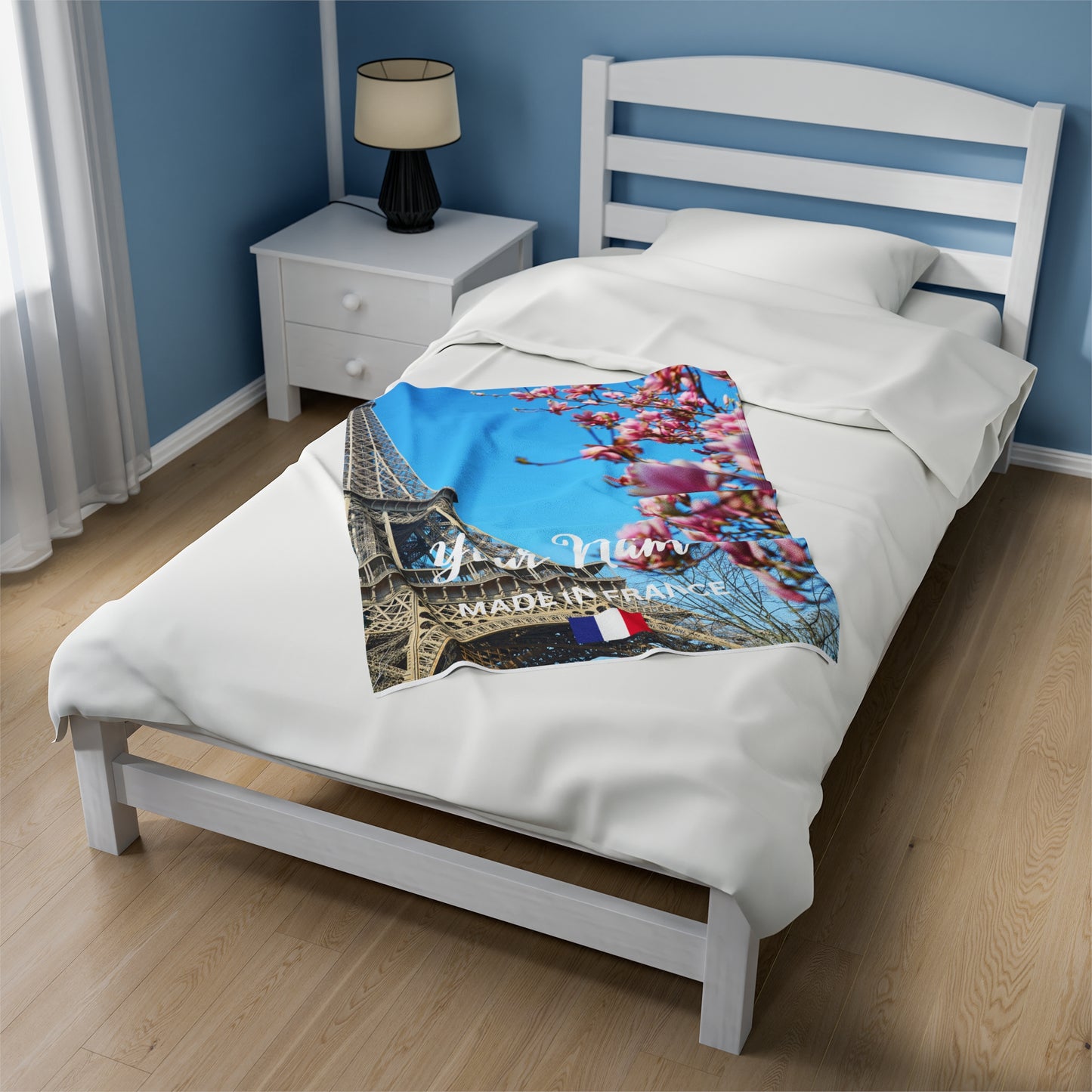 Personalized European Country Scenery Plush Blanket - France