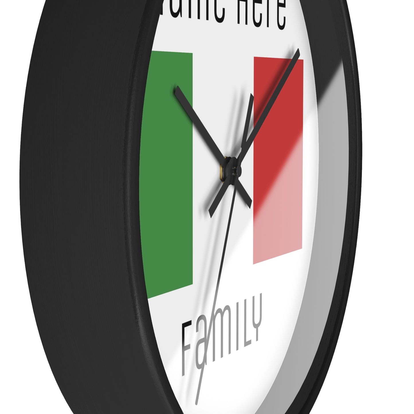 Personalize Your Italy Wall Clock with Your Family Name
