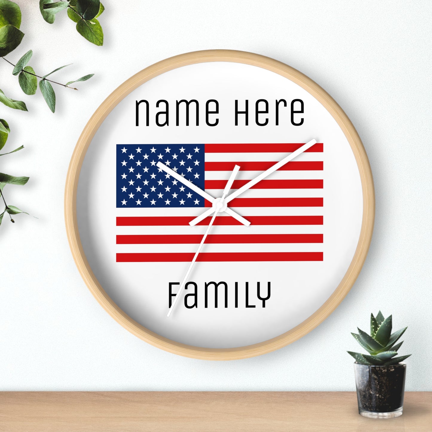 Personalize Your USA Wall Clock