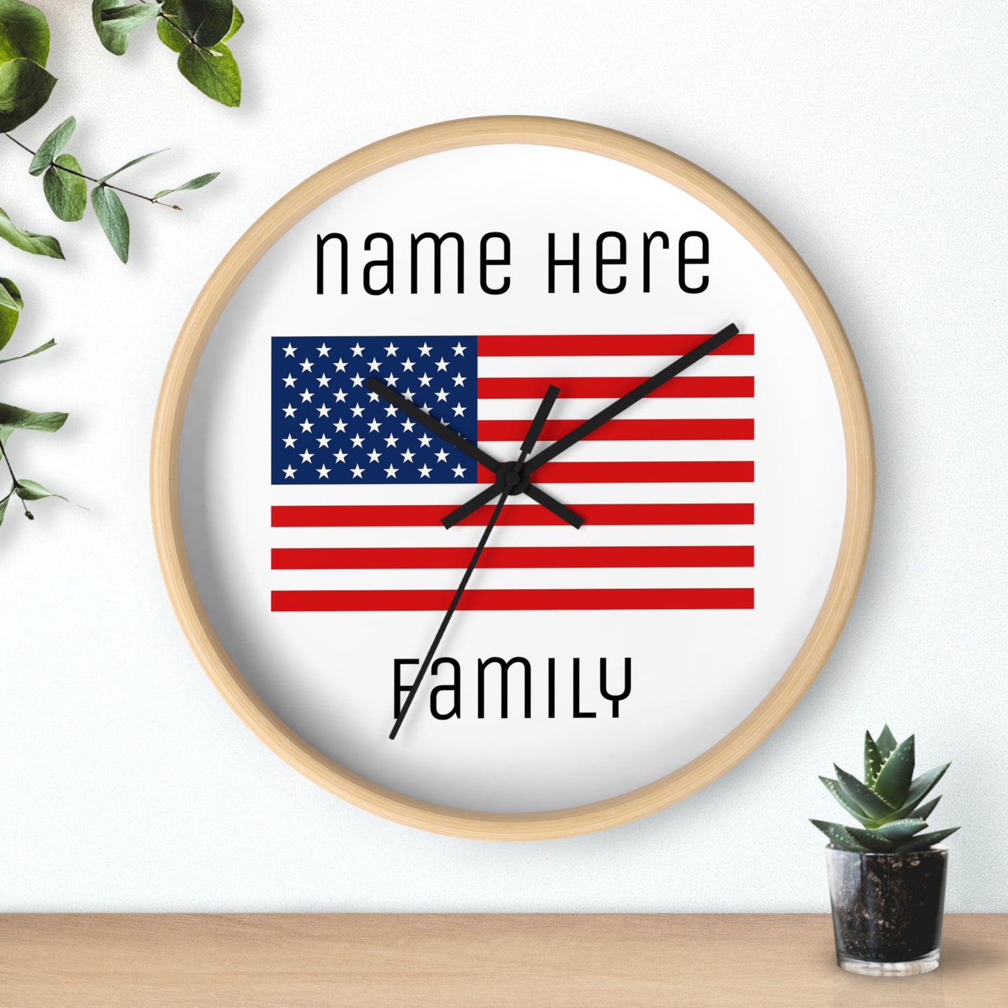 Personalize Your USA Wall Clock