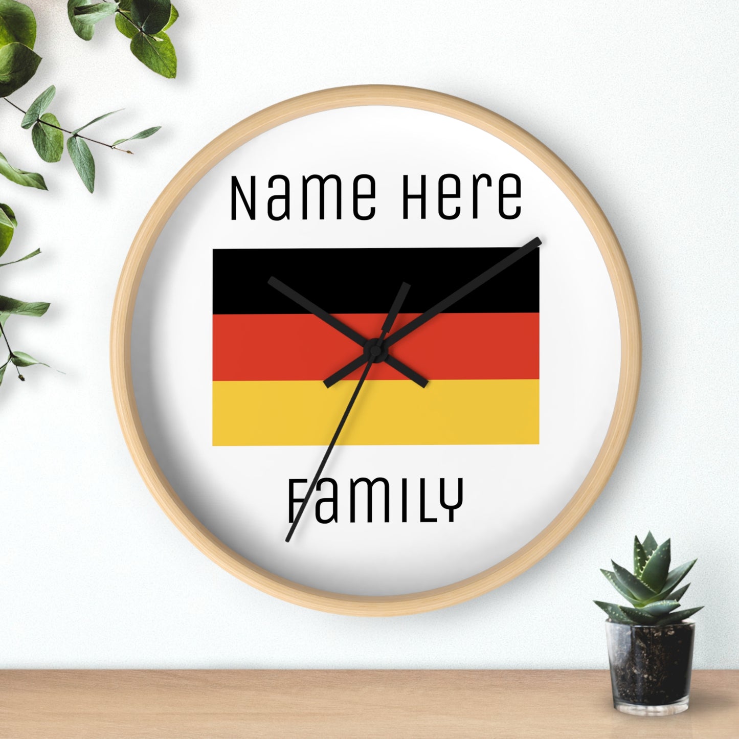 Personalize Your Germany Wall Clock with Your Name