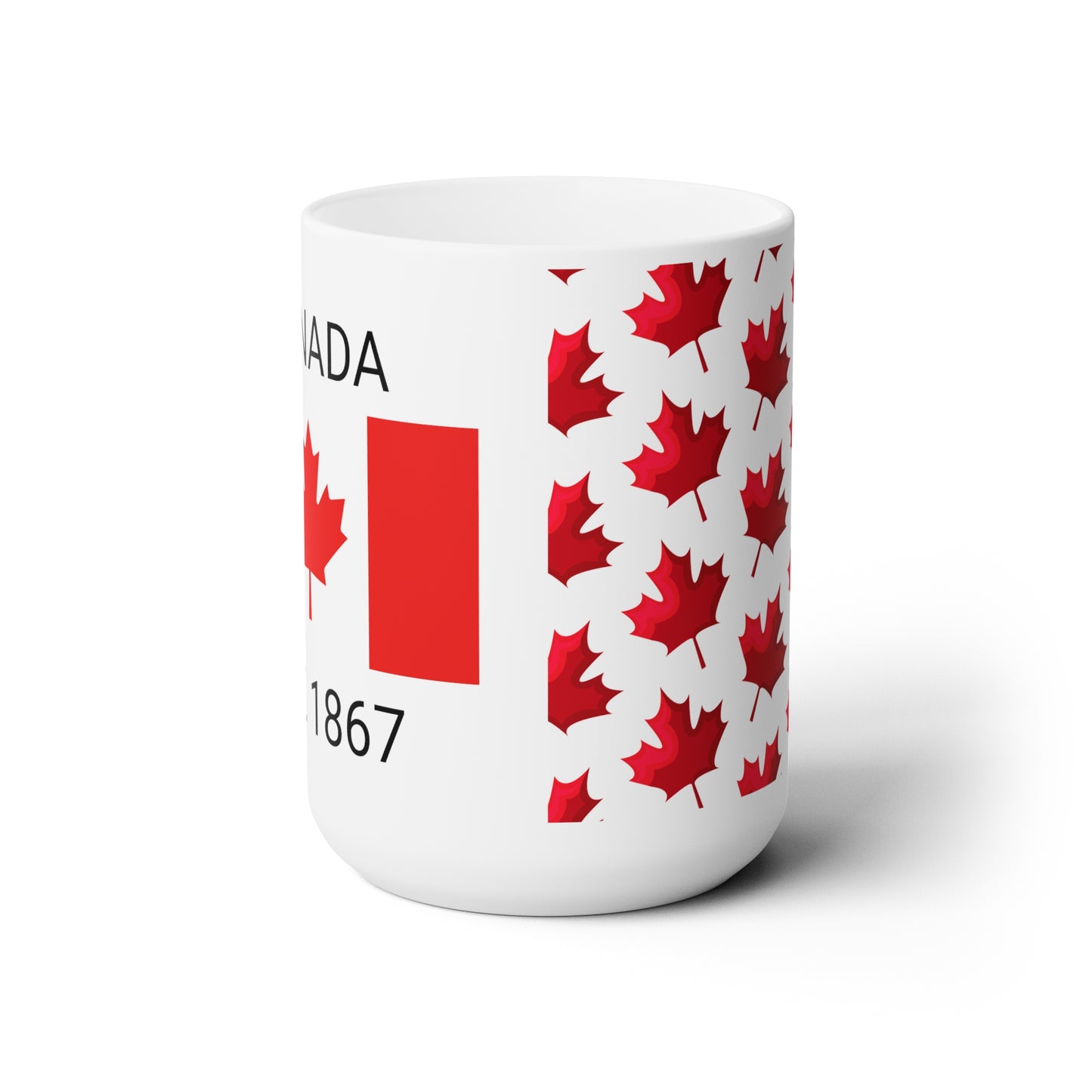 The Native Ceramic Mug 15oz - Canada Maple Leaf Collage