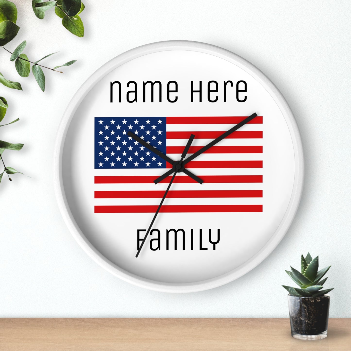 Personalize Your USA Wall Clock