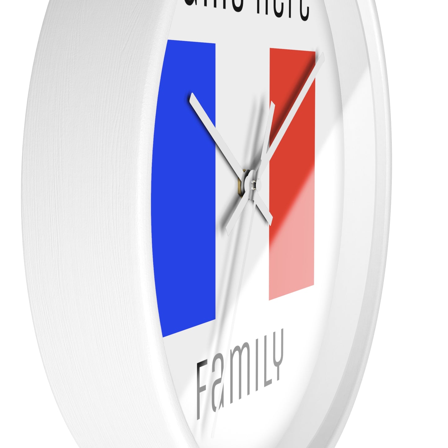 Personalize Your France Wall Clock with Your Family Name