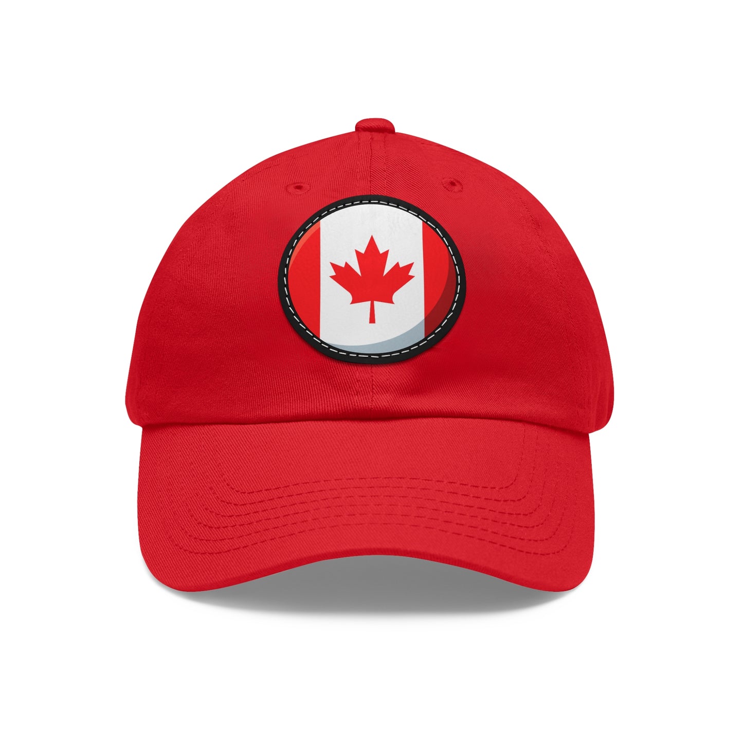 The Native Low Profile Hat with Round Leather Patch - Canada