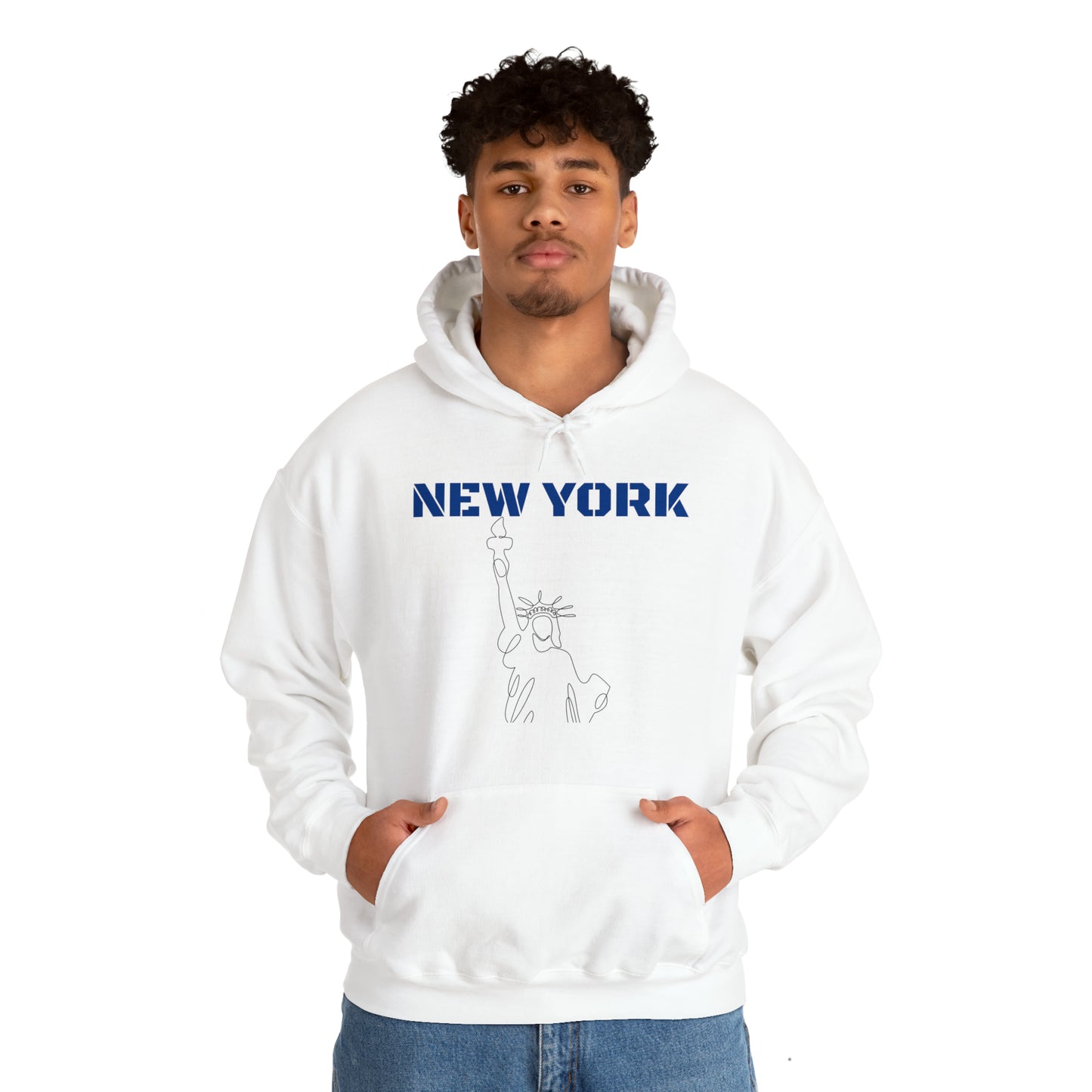 Livelihoodies by The Trip Window - New York Hoodie Sweatshirt - White