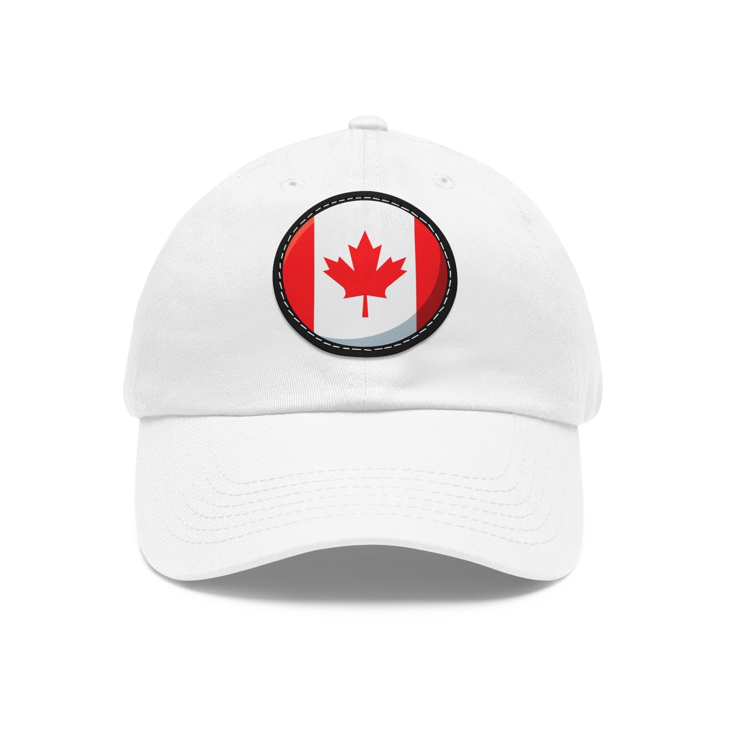 The Native Low Profile Hat with Round Leather Patch - Canada