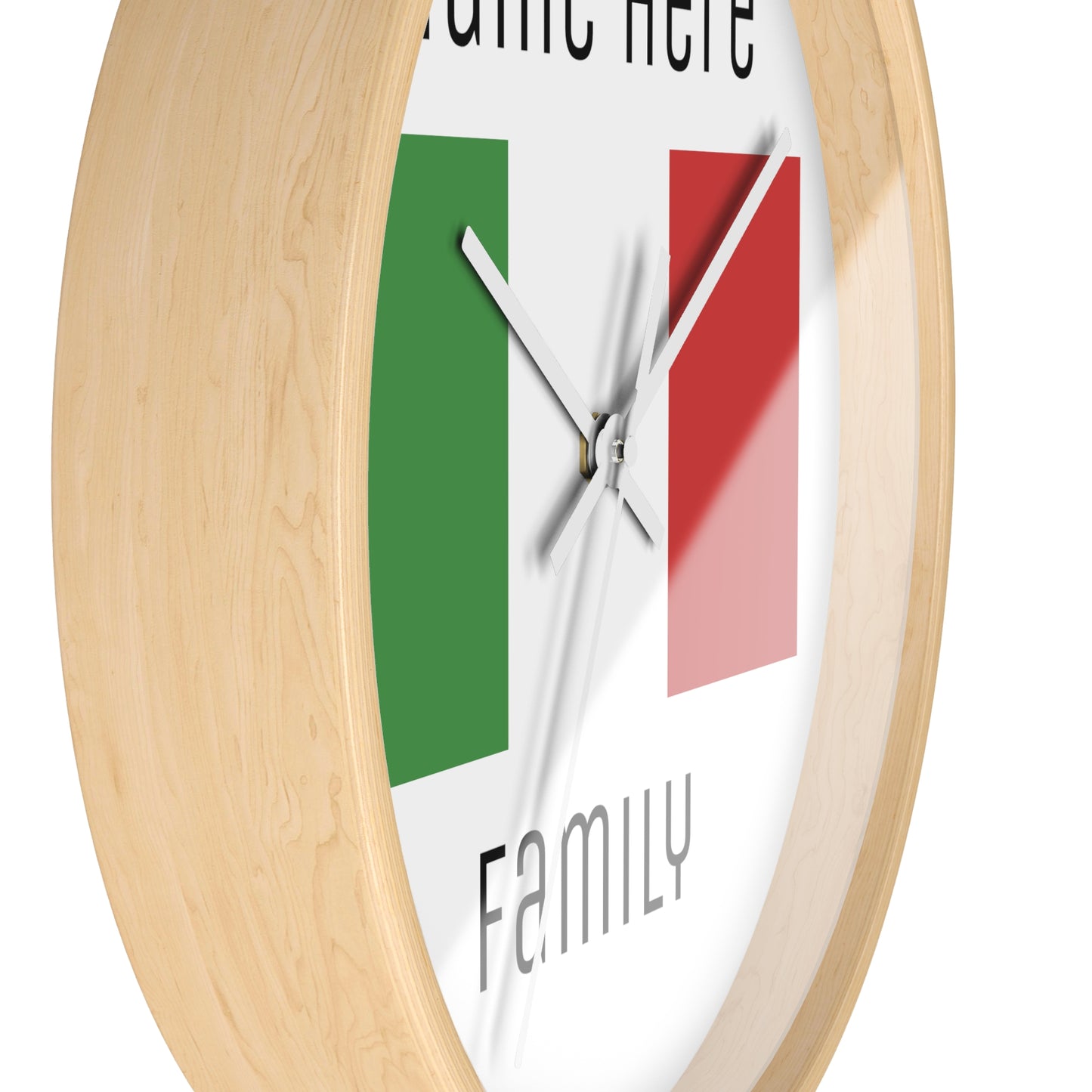 Personalize Your Italy Wall Clock with Your Family Name