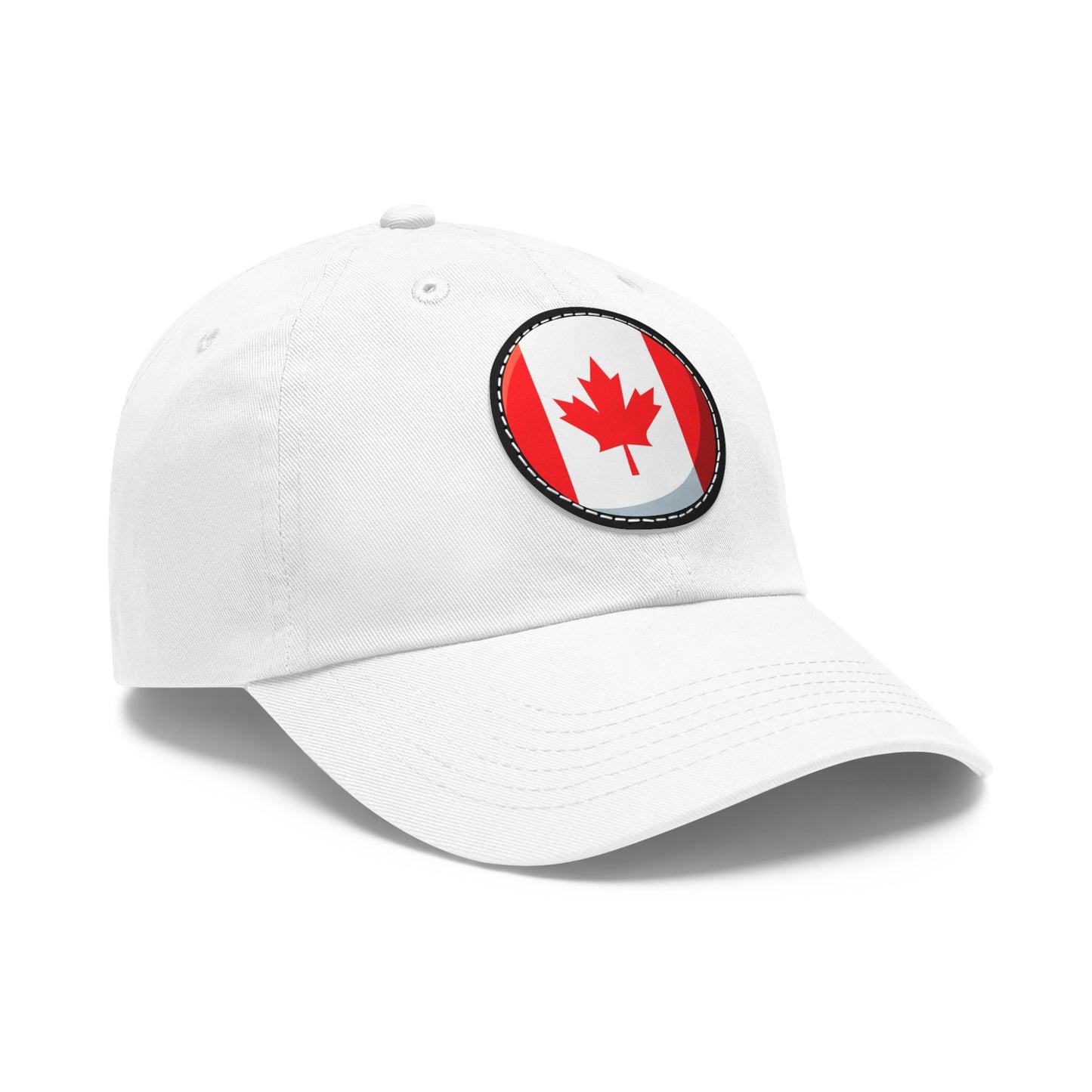 The Native Low Profile Hat with Round Leather Patch - Canada