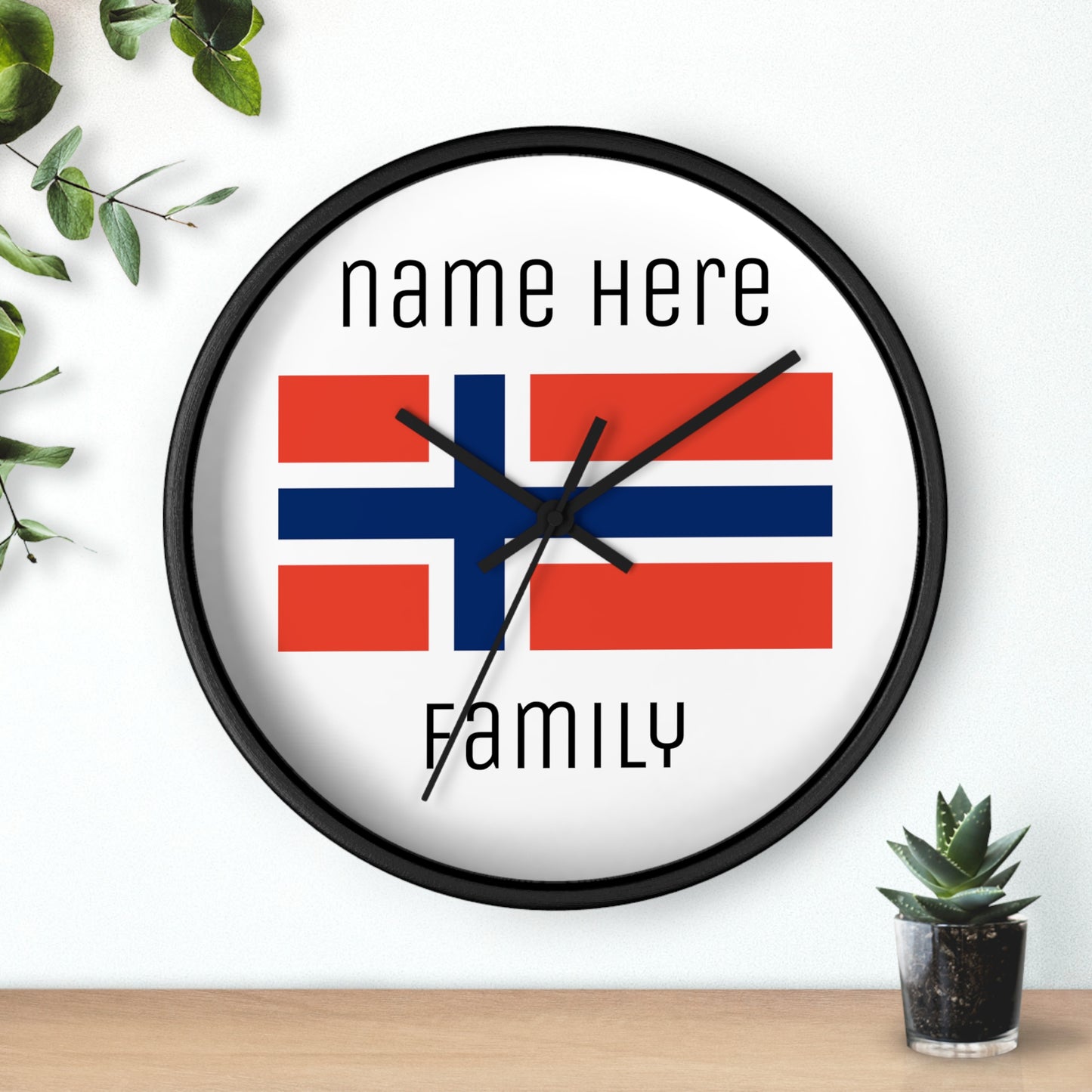 Personalize Your Norway Wall Clock