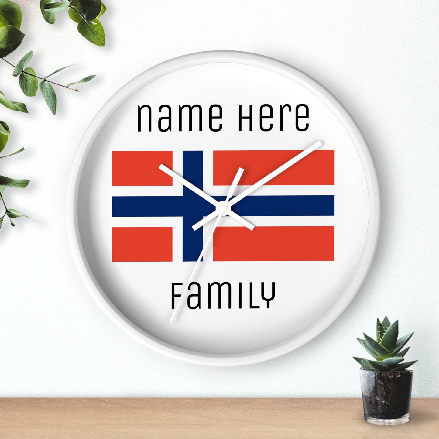 Personalize Your Norway Wall Clock