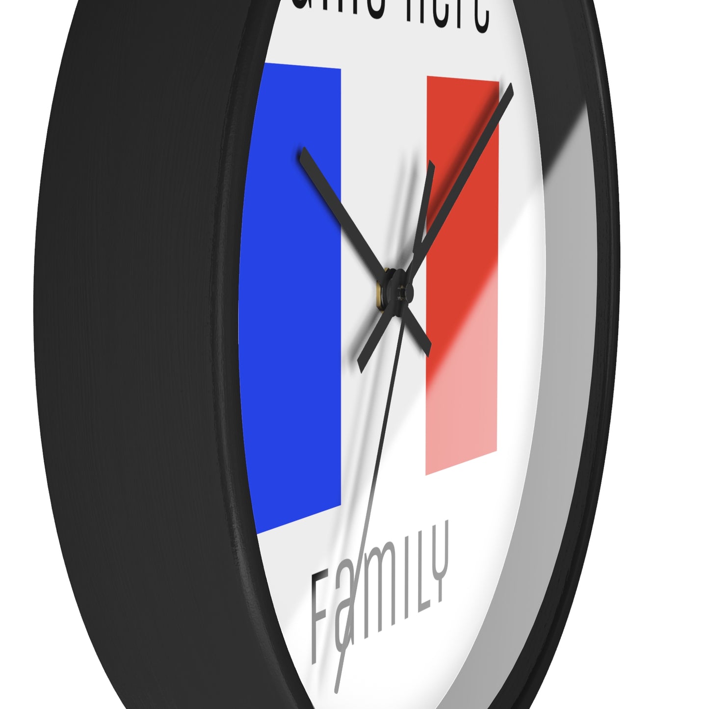 Personalize Your France Wall Clock with Your Family Name