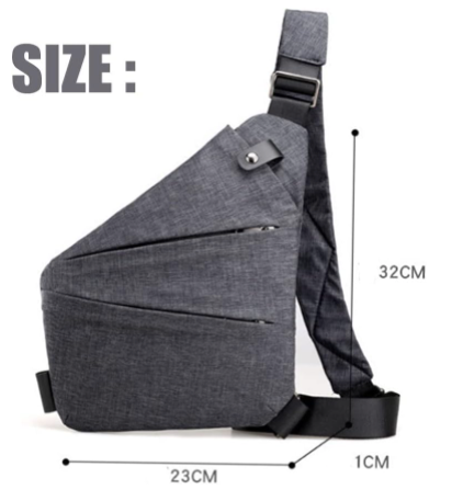 Valcen Personal Pocket Bag for Travel, Valcen Personal Pocket Bag for Men, Valcen, Valcen Travel Bag, Crossbody Multi-pocket Anti-thief Bag (Black,Right Handed)