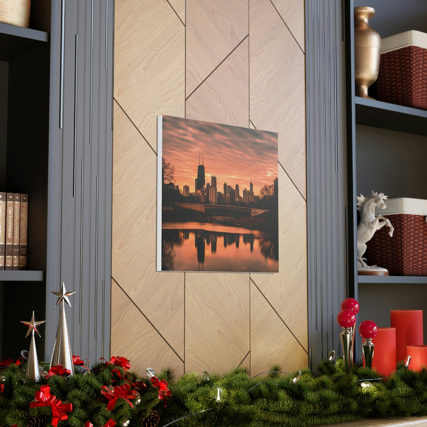 Chicago Sunset Wall Canvas - The Trip Window